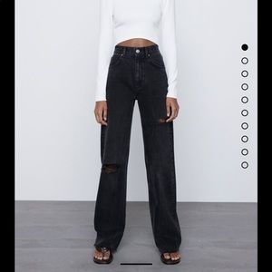 Zara Full Length Wide Leg jeans